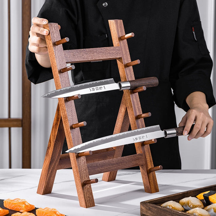 The Essential Solid Wood Kitchen Knife Storage Rack